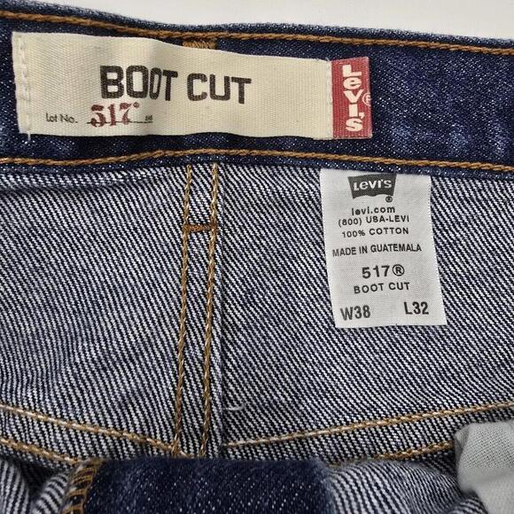 LEVI'S 517 Men's Denim Blue Jeans Regular Fit Boot Cut Red Tag Size 38 x 32 78-5 - Picture 2 of 13